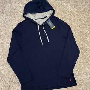 NWT Polo Ralph Lauren Supreme Comfort Hoodie Men Size Medium Navy Blue Pony